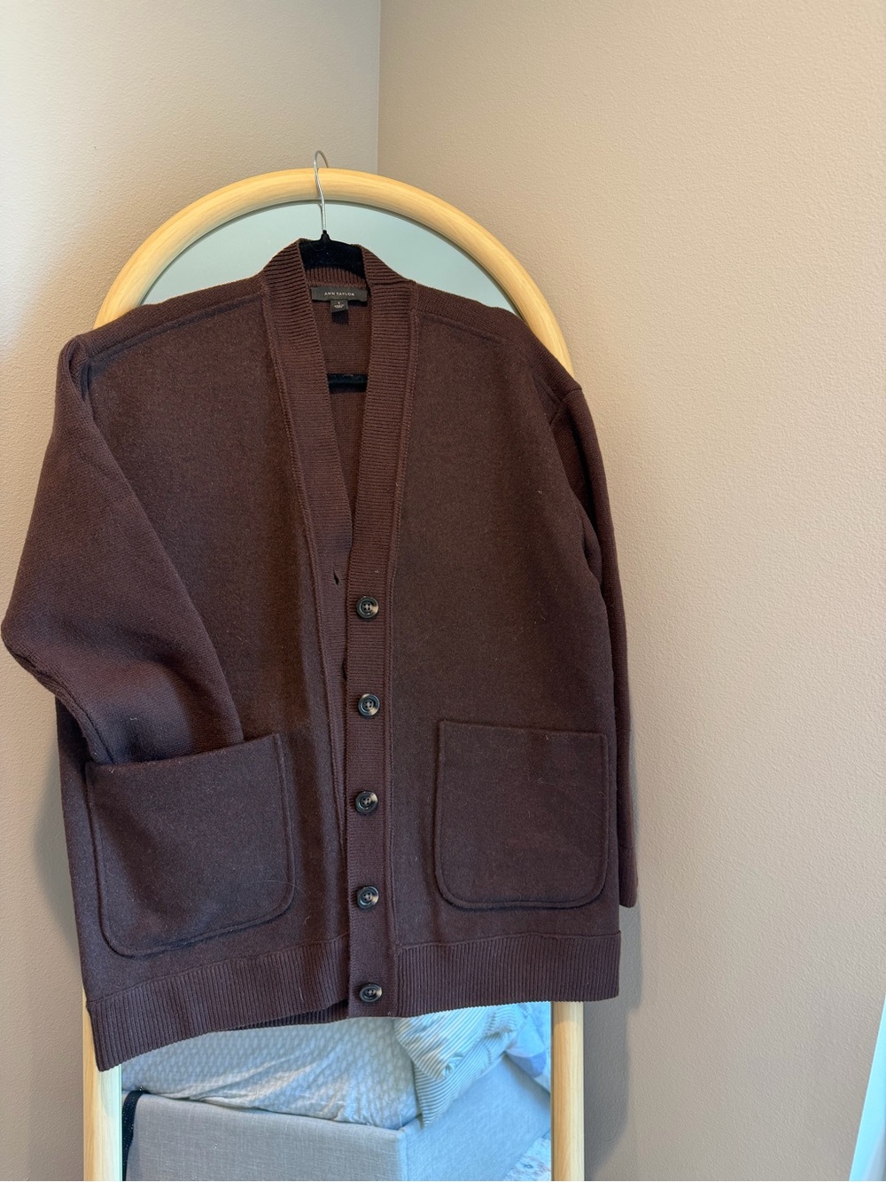 Women’s Brown Button-Front Cardigan Sweater